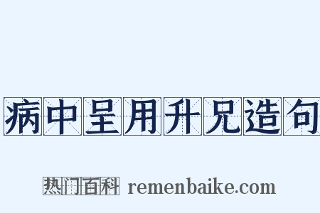 病中呈用升兄造句是什么意思的图片